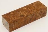 Bloc pour la coutellerie, Loupe d'Erable Ngundo stabilise marron, ref:BLpErs68536ma