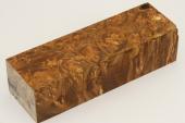 Bloc pour la coutellerie, Loupe d'Erable Ngundo stabilise marron, ref:BLpErs68535ma
