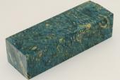 Bloc pour la coutellerie, Loupe d'Erable Ngundo stabilis bleu, ref:BLpErs68579b