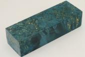Bloc pour la coutellerie, Loupe d'Erable Ngundo stabilis bleu, ref:BLpErs68582b
