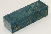 Bloc pour la coutellerie, Loupe d'Erable Ngundo stabilis bleu, ref:BLpErs68580b