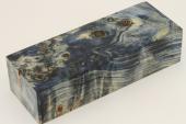 Bloc pour la coutellerie, Loupe de Peuplier stabilise bleu, ref:BLpPEs68597b