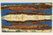Plaquettes pour la coutellerie, Bouleau madr + rsine bleue, ref:PRBM68767