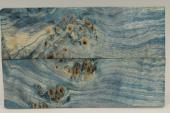 Plaquettes pour la coutellerie, Loupe de Peuplier stabilisée bleu, ref:PLpPEs68954b