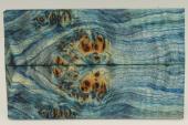 Plaquettes pour la coutellerie, Loupe de Peuplier stabilise bleu, ref:PLpPEs68954b