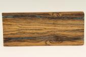 Plaquettes pour la coutellerie, Bocote des montagnes + résine bleue, ref:PBoc69024