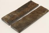 Plaquettes pour la coutellerie, corne de buffle avec croûte, ref:PCrBUF69083