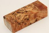 Bloc pour la coutellerie, Loupe de Peuplier stabilise orange, ref:BLpPEs69322o