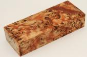 Bloc pour la coutellerie, Loupe de Peuplier stabilise orange, ref:BLpPEs69323o