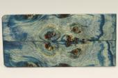 Plaquettes pour la coutellerie, Loupe de Peuplier stabilise bleue, ref:PLpPEs69314b
