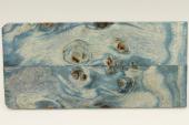 Plaquettes pour la coutellerie, Loupe de Peuplier stabilisée bleue, ref:PLpPEs69314b