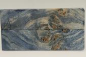Plaquettes pour la coutellerie, Loupe de Peuplier stabilisée bleue, ref:PLpPEs69316b