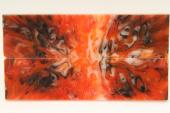 Plaquettes pour la coutellerie, rsine orange, ref:PRR69365