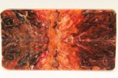 Plaquettes pour la coutellerie, rsine orange, ref:PRR69414