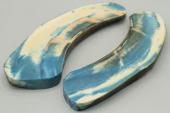 Plaquettes pour la coutellerie, défense de phacochère stabilisée bleue, ref:PPHACOs69500