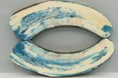 Plaquettes pour la coutellerie, dfense de phacochre stabilise bleue, ref:PPHACOs69501