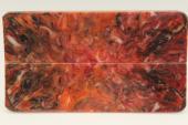Plaquettes pour la coutellerie, rsine orange, ref:PRR69512