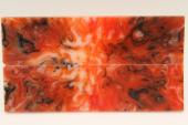 Plaquettes pour la coutellerie, rsine orange, ref:PRR69513