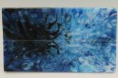 Plaquettes pour la coutellerie, rsine bleue, ref:PRR69514