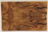 Plaquettes pour la coutellerie, loupe de Chne + rsine noire, ref:PRLpCH69543