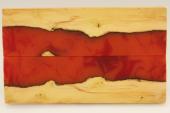 Plaquettes pour la coutellerie, loupe de Buis + rsine rouge, ref:PRLpBU69550