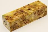 Bloc pour la coutellerie, Loupe de Peuplier stabilise jaune, ref:BLpPEs69994j