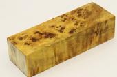 Bloc pour la coutellerie, Loupe de Peuplier stabilise jaune, ref:BLpPEs69992j