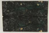 Plaquettes pour la coutellerie, Loupe d'Erable Ngundo stabilis noir/vert, ref:PLpErs70371nr