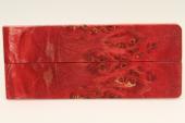Plaquettes pour la coutellerie, Loupe de Peuplier stabilis rouge, ref:PLpPEs70571r
