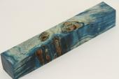 Carrelet  stylo, Loupe de Peuplier stabilise bleue, ref:SLpPEs70620b