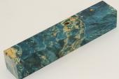 Carrelet  stylo, Loupe d'Erable Ngundo stabilis bleu, ref:SLpErs70627b