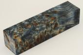 Bloc pour la coutellerie, Loupe de Peuplier stabilise bleu, ref:BLpPEs70880b