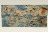 Plaquettes pour la coutellerie, Loupe de Peuplier stabilisée bleue, ref:PLpPEs70891b