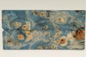 Plaquettes pour la coutellerie, Loupe de Peuplier stabilisée bleue, ref:PLpPEs70892b
