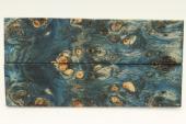 Plaquettes pour la coutellerie, Loupe de Peuplier stabilise bleue, ref:PLpPEs70893b