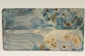 Plaquettes pour la coutellerie, Loupe de Peuplier stabilisée bleue, ref:PLpPEs70894b