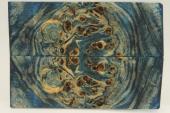Plaquettes pour la coutellerie, Loupe de Peuplier stabilise bleue, ref:PLpPEs70896b