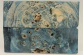 Plaquettes pour la coutellerie, Loupe de Peuplier stabilisée bleue, ref:PLpPEs70897b