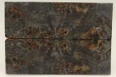 Plaquettes pour la coutellerie, Loupe de Peuplier stabilise noire, ref:PLpPEs70911nr