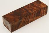 Bloc pour la coutellerie, Loupe de Peuplier stabilise marron, ref:BLpPEs70985ma