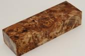 Bloc pour la coutellerie, Loupe de Peuplier stabilise marron, ref:BLpPEs70986ma