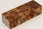 Bloc pour la coutellerie, Loupe de Peuplier stabilise marron, ref:BLpPEs70988ma