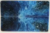 Plaquettes pour la coutellerie, rsine bleue, ref:PRR71007