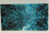 Plaquettes pour la coutellerie, rsine bleue/verte, ref:PRR71052