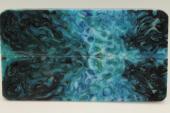 Plaquettes pour la coutellerie, rsine bleue/verte, ref:PRR71053