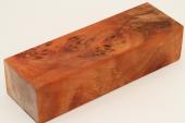 Bloc pour la coutellerie, Loupe de Peuplier stabilisée orange, ref:BLpPEs71238o