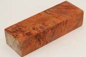 Bloc pour la coutellerie, Loupe de Peuplier stabilise orange, ref:BLpPEs71242o