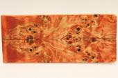 Plaquettes pour la coutellerie, Loupe de Peuplier stabilis orange, ref:PLpPEs71232o