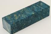 Bloc pour la coutellerie, Loupe d'Erable Négundo stabilisé bleu, ref:BLpErs71346b