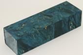 Bloc pour la coutellerie, Loupe d'Erable Ngundo stabilis bleu, ref:BLpErs71349b